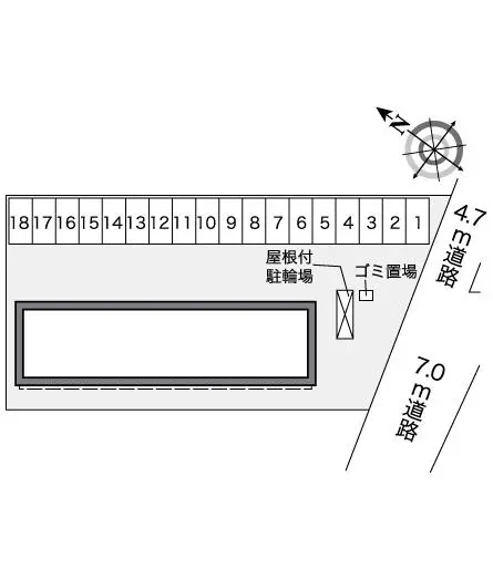 ★手数料０円★防府市田島　月極駐車場（LP）